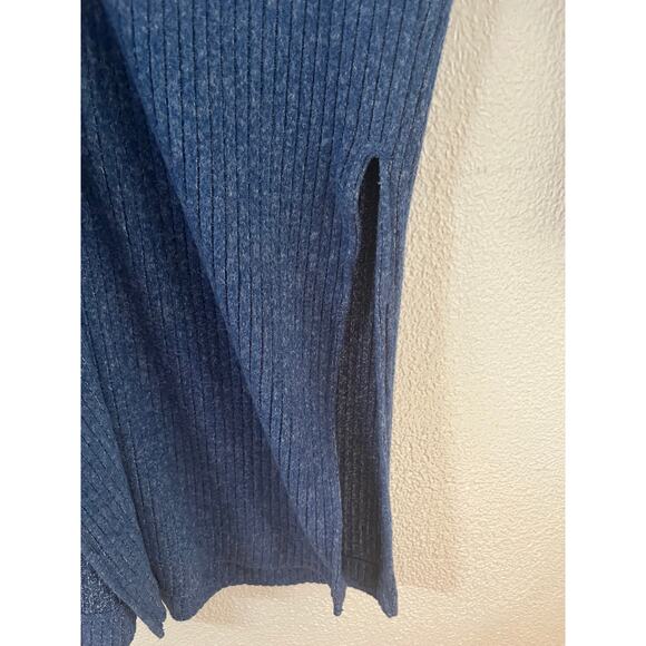 Anthropologie Mariah Ribbed Knit Blue Maxi Sweater Dress Size M - Picture 5 of 11